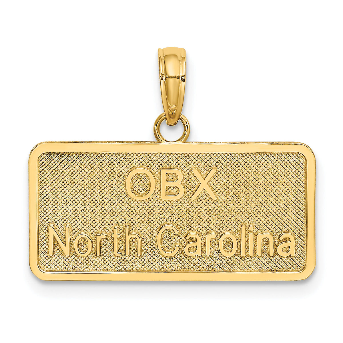 14K OBX NORTH CAROLINA License Plate Charm-K8644