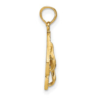 14k MARCO ISLAND Reversible Flip Flops Pendant-K8648