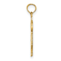 14K Polished OBX (Outer Banks) Vertical Charm-K8651