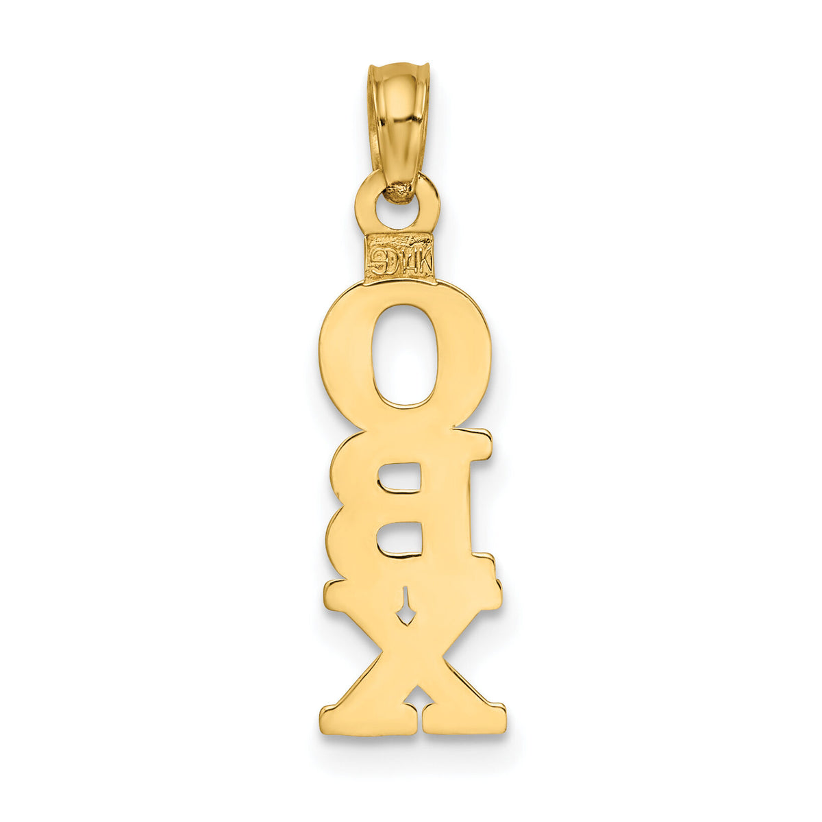 14K Polished OBX (Outer Banks) Vertical Charm-K8651