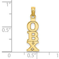 14K Polished OBX (Outer Banks) Vertical Charm-K8651