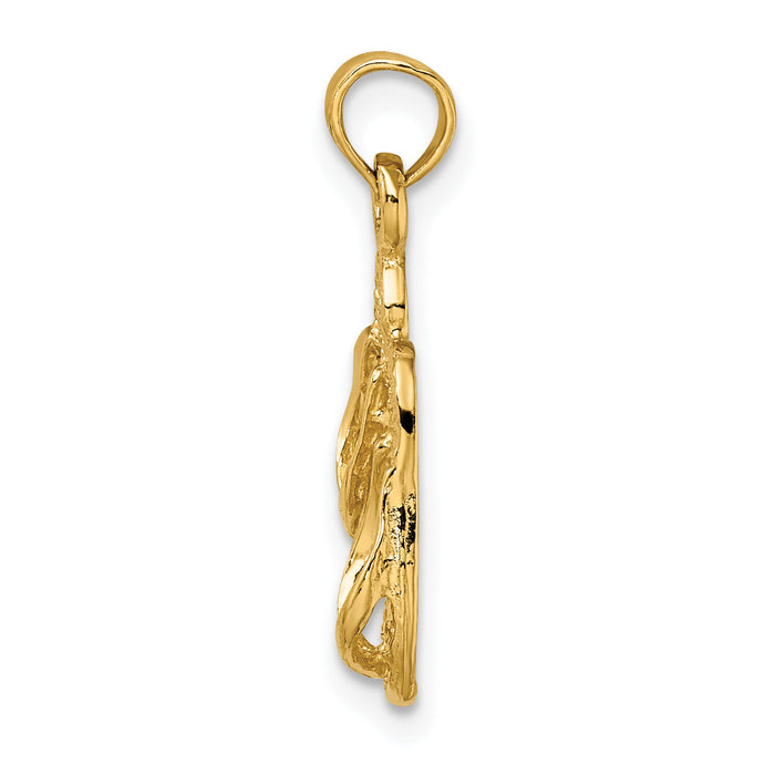 14K 3D PAWLEYS ISLAND Double Flip-flop Charm-K8653