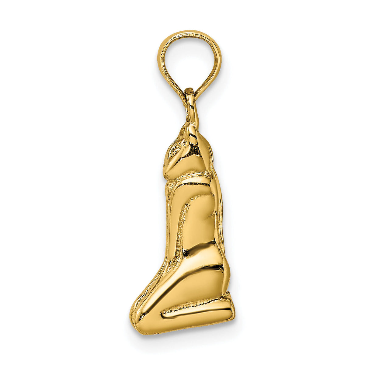 14K 3D Polished MARCO ISLAND Cat Charm-K8658