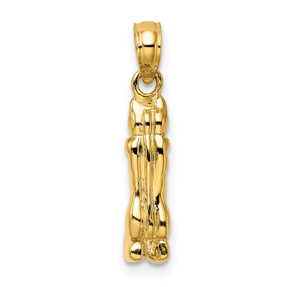 14K 3D Polished MARCO ISLAND Cat Charm-K8658