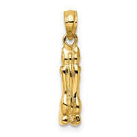 14K 3D Polished MARCO ISLAND Cat Charm-K8658