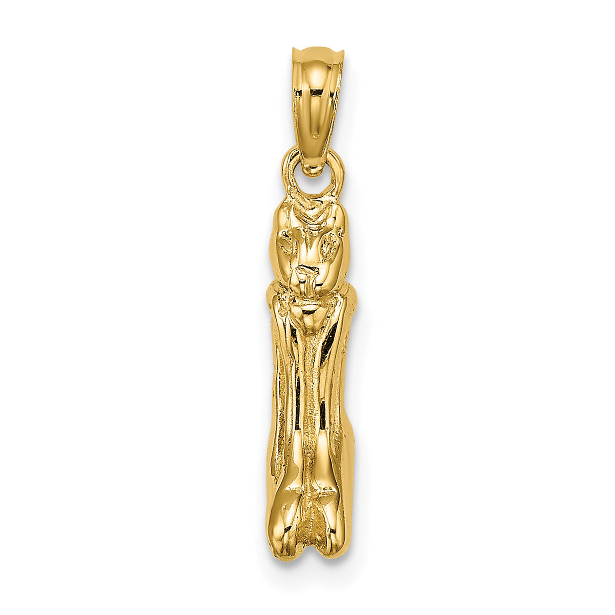 14K 3D Polished MARCO ISLAND Cat Charm-K8658