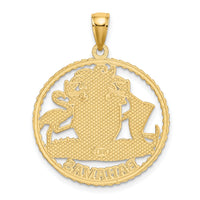 14K BAHAMAS Crest In Textured Frame Charm-K8660