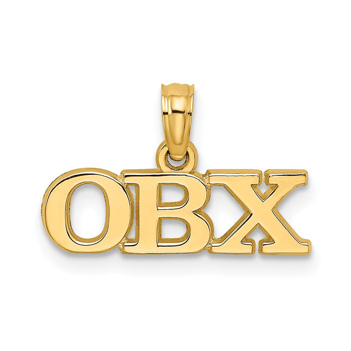 14K Polished OBX Charm-K8670