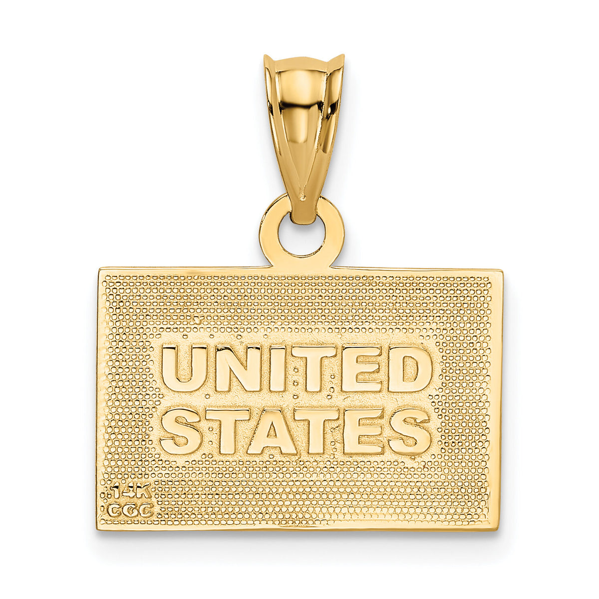 14k Enameled United States Flag Pendant-K868