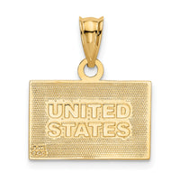 14k Enameled United States Flag Pendant-K868