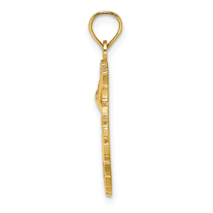 14K JAMAICA w/ Bird in Circle Charm-K8689