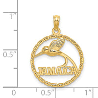 14K JAMAICA w/ Bird in Circle Charm-K8689