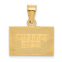 14k Solid Enameled Puerto Rico Flag Pendant-K869