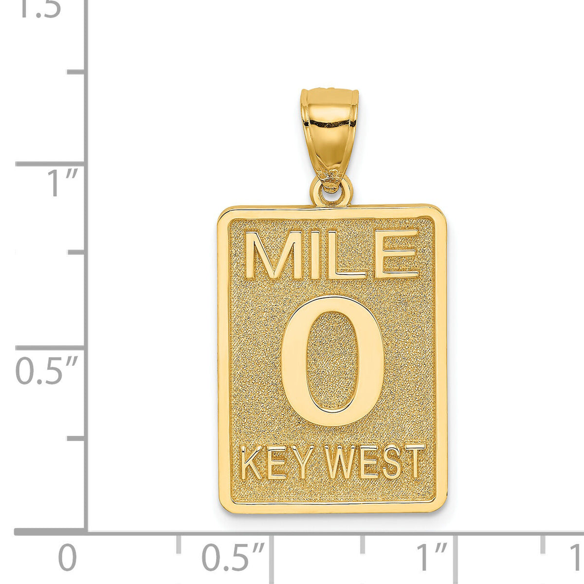 14K Mile Marker 0 / KEY WEST Charm-K8693