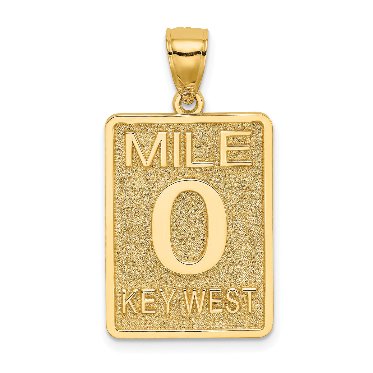 14K Mile Marker 0 / KEY WEST Charm-K8693