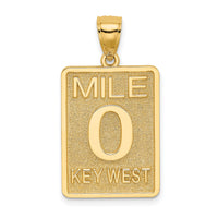 14K Mile Marker 0 / KEY WEST Charm-K8693