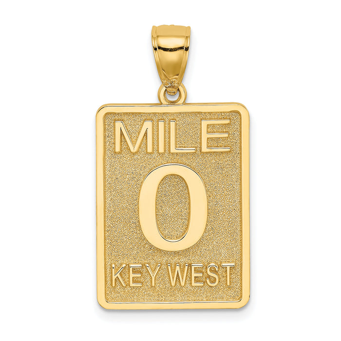 14K Mile Marker 0 / KEY WEST Charm-K8693