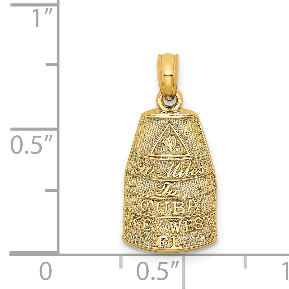 14K Small Southern Most Point USA / KEY WEST FL Charm-K8694