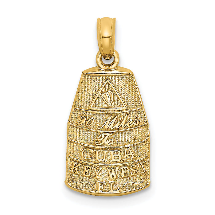 14K Small Southern Most Point USA / KEY WEST FL Charm-K8694