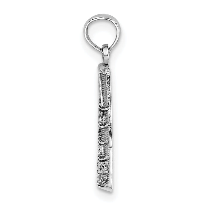 14K White Gold Southern Most Point USA / KEY WEST FL Charm-K8694W