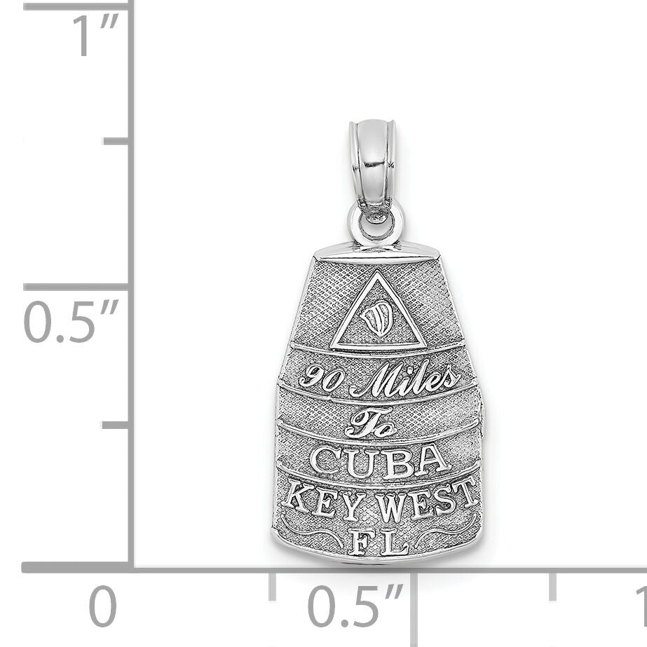 14K White Gold Southern Most Point USA / KEY WEST FL Charm-K8694W