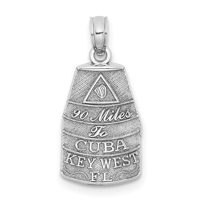 14K White Gold Southern Most Point USA / KEY WEST FL Charm-K8694W