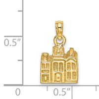 14K 3D CHARLESTON Rainbow Row Buildings-K8698