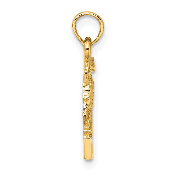 14K CHARLESTON Horse and Cart Charm-K8699