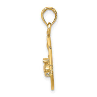 14K CHARLESTON SCENE w/ Horse, Cart, and House Charm-K8700