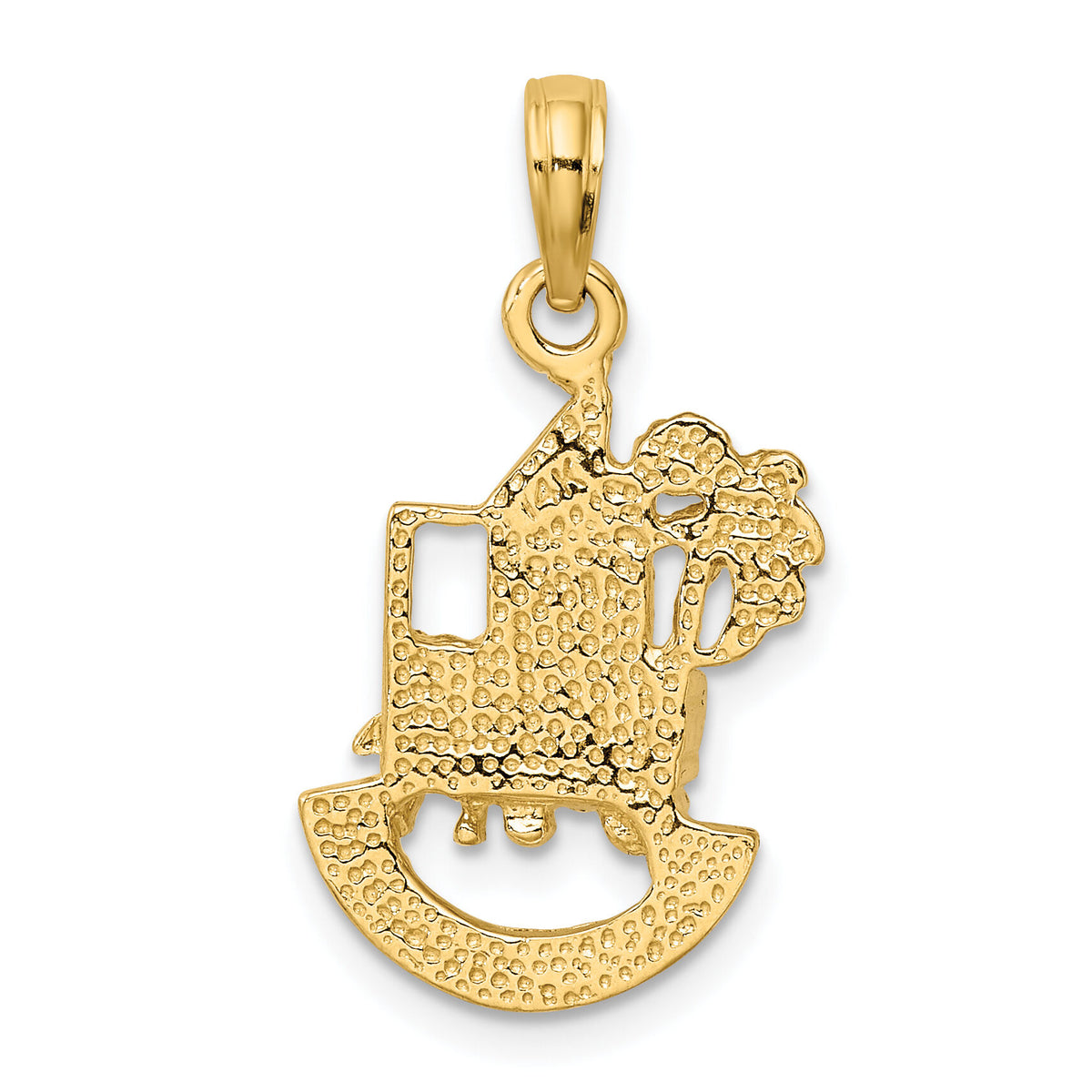 14K CHARLESTON SCENE w/ Horse, Cart, and House Charm-K8700