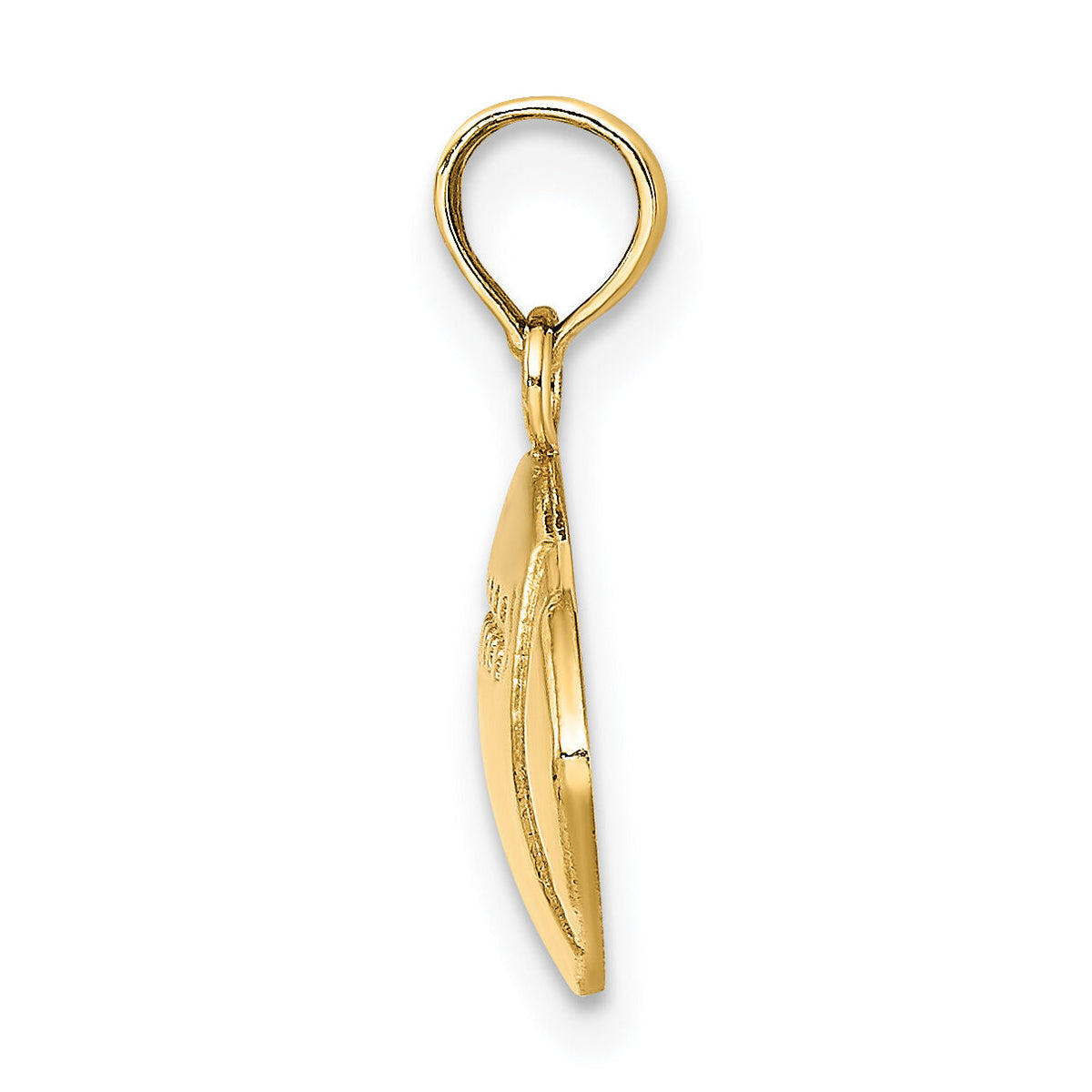 14K 2-D Engraveable Football Charm-K8727