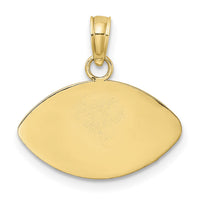 14K 2-D Engraveable Football Charm-K8727