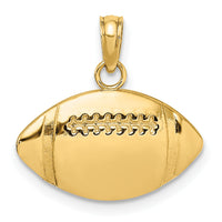 14K 2-D Engraveable Football Charm-K8727