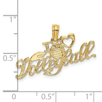 14K I HEART  VOLLEYBALL Charm-K8730