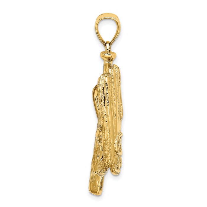 14K 3-D Baseball Glove ,Bat and Ball Charm-K8735