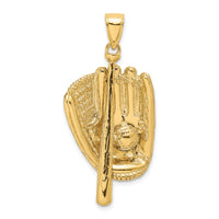 14K 3-D Baseball Glove ,Bat and Ball Charm-K8735