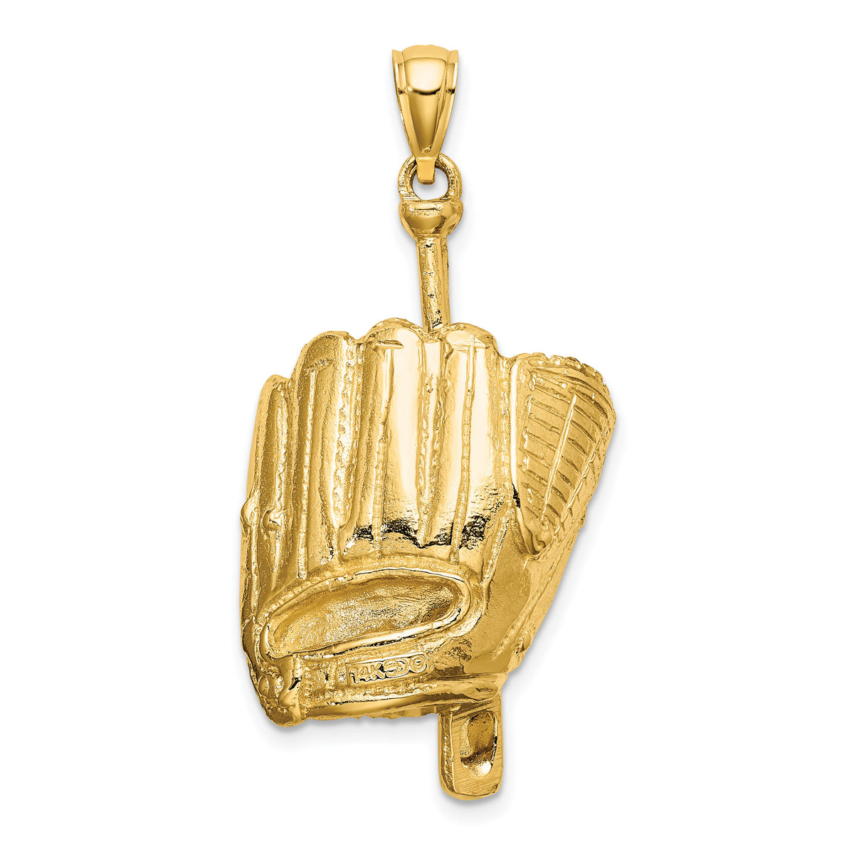 14K 3-D Baseball Glove, Bat, Ball Charm-K8736
