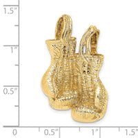 14K 3-D Textured Double Boxing Gloves Slide-K8737