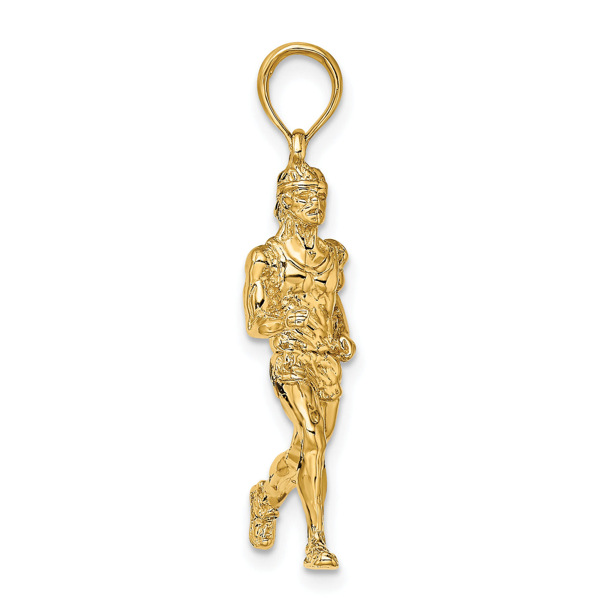 14K 3-D Polished Runner Charm-K8739