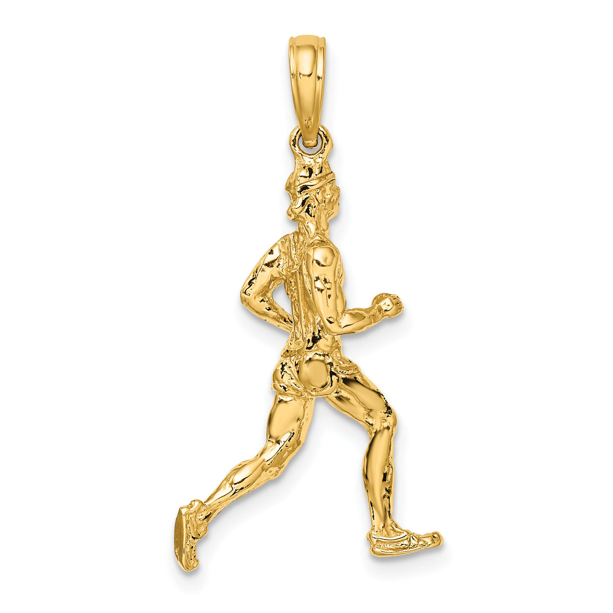 14K 3-D Polished Runner Charm-K8739