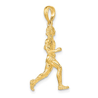 14K 3-D Polished Runner Charm-K8739
