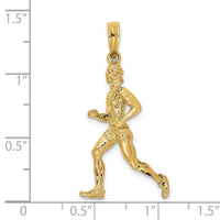 14K 3-D Polished Runner Charm-K8739