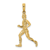 14K 3-D Polished Runner Charm-K8739