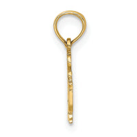 14K Polished  I HEART SWIMMING Charm-K8740
