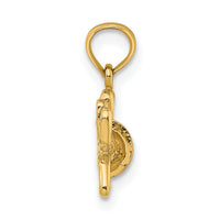 14K 2-D Textured and Engraved Golf Bag Charm-K8741