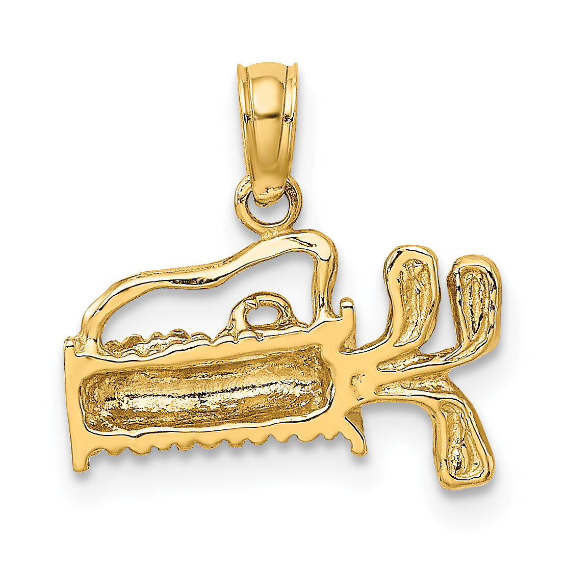 14K 2-D Textured and Engraved Golf Bag Charm-K8741