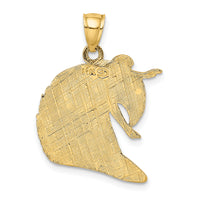 14K Polished and Textured Surfer and Wave Charm-K8742