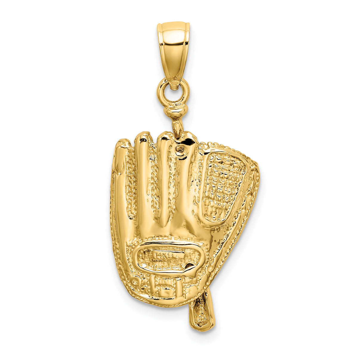 14K 3-D Baseball Glove, Bat and Ball Charm-K8744