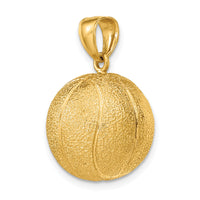 14K 3-D Textured Basketball Charm-K8750