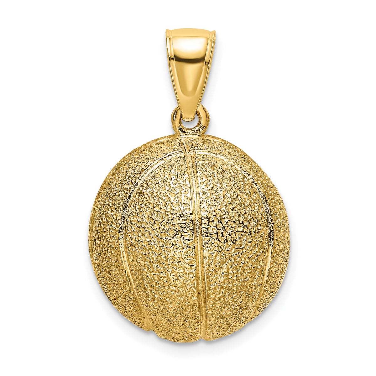 14K 3-D Textured Basketball Charm-K8750